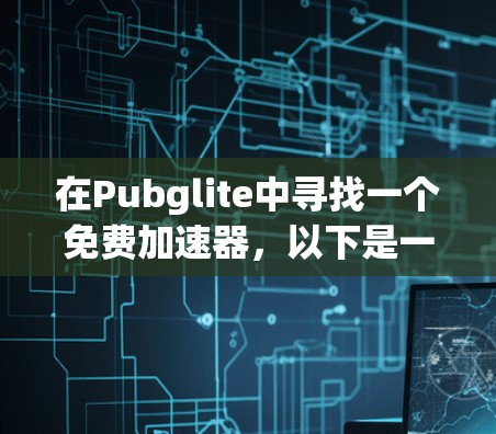 在Pubglite中寻找一个免费加速器，以下是一些推荐，每种工具都有其特点和使用技巧，适合不同需求的情况